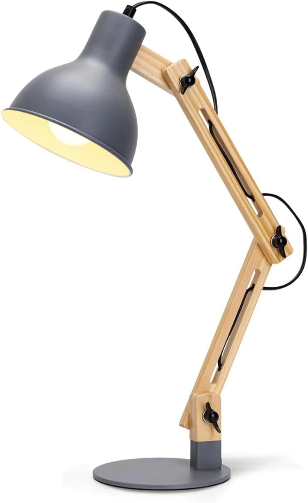 Aigostar flexo retro de madera E27