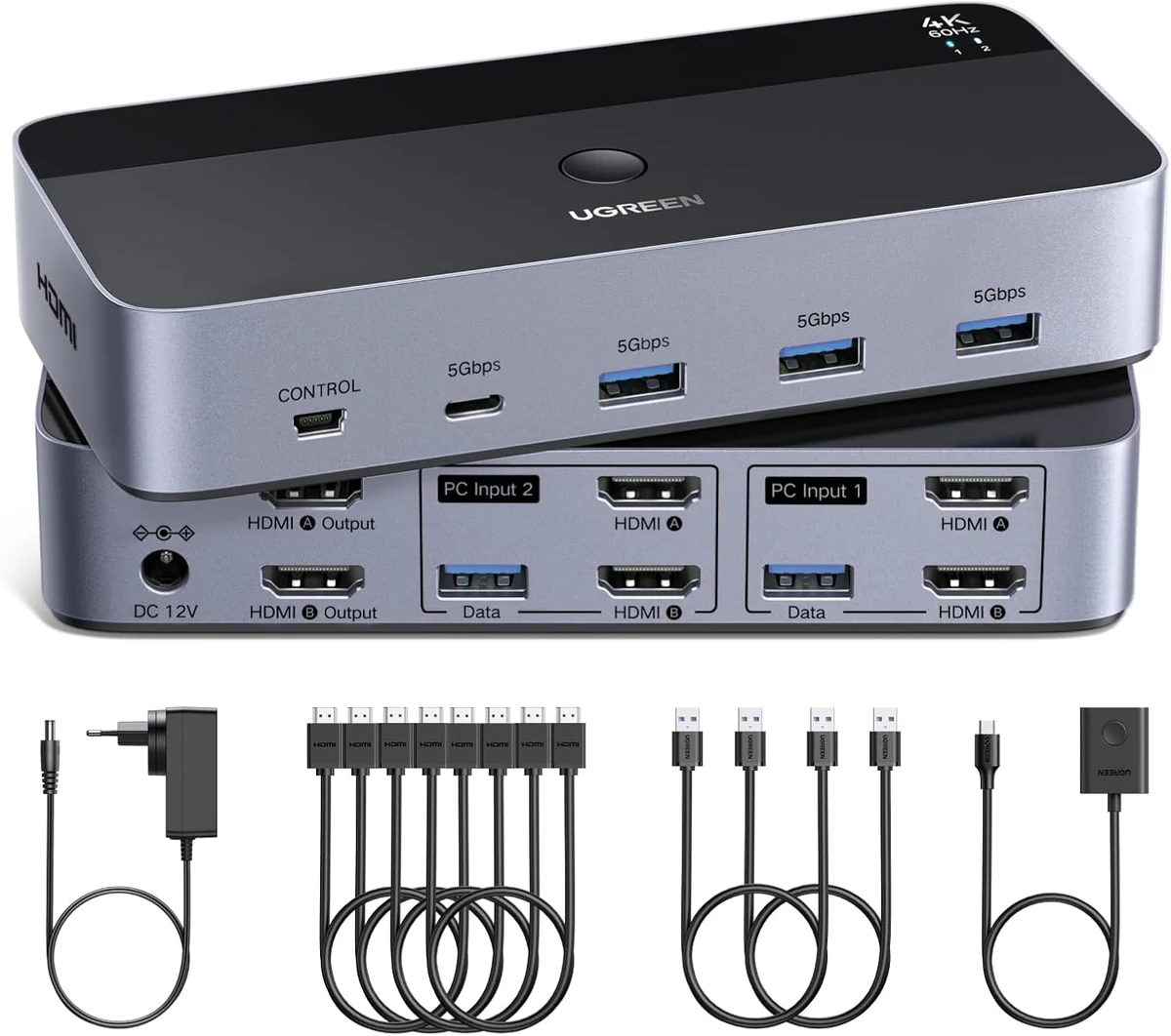 UGREEN KVM HDMI doble